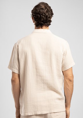 LEE COOPER Borle - 262 LCM 241014 Erkek Bej Kısa Kol Gömlek