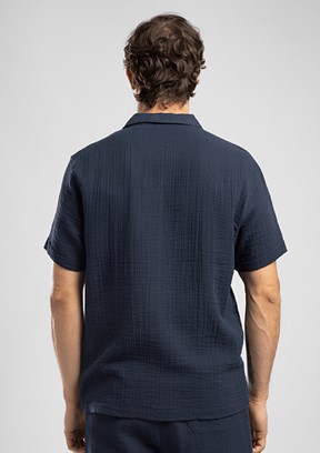 LEE COOPER Borle - 262 LCM 241014 Erkek Lacivert Kısa Kol Gömlek