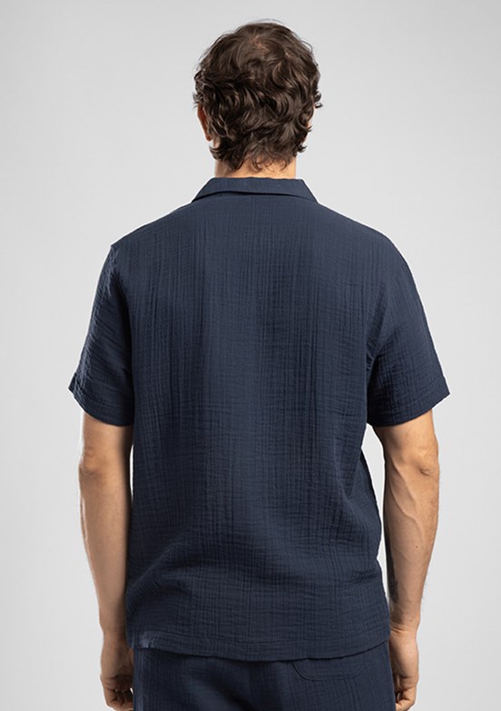 LEE COOPER Borle - 262 LCM 241014 Erkek Lacivert Kısa Kol Gömlek