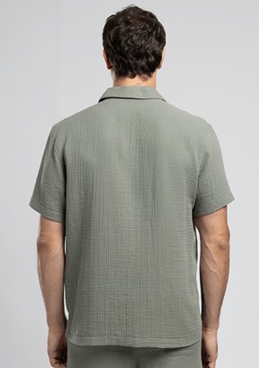 LEE COOPER Borle - 262 LCM 241014 Erkek Yeşil Kısa Kol Gömlek