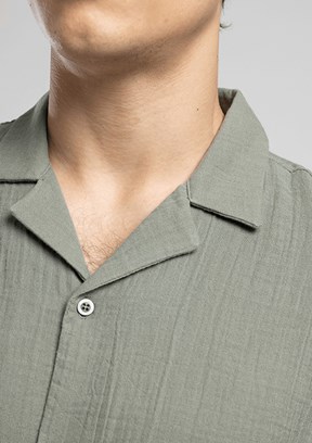 LEE COOPER Borle - 262 LCM 241014 Erkek Yeşil Kısa Kol Gömlek