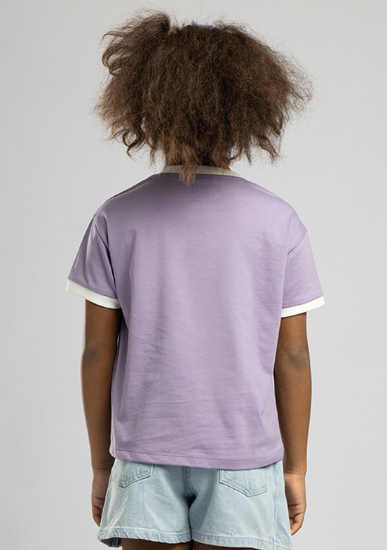 LEE COOPER Serenity - 262 LCG 242008 Kız Çocuk Mor O Yaka T-Shirt