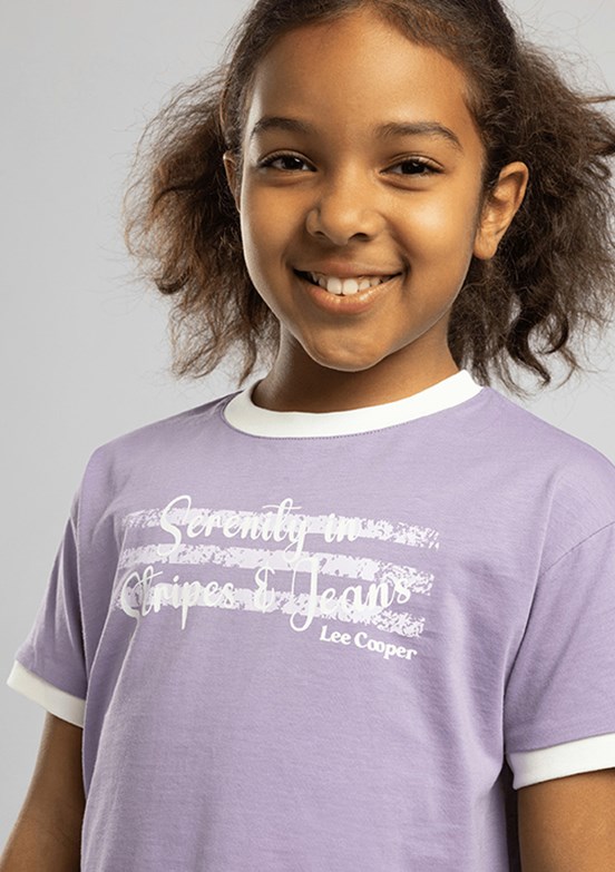 LEE COOPER Serenity - 262 LCG 242008 Kız Çocuk Mor O Yaka T-Shirt