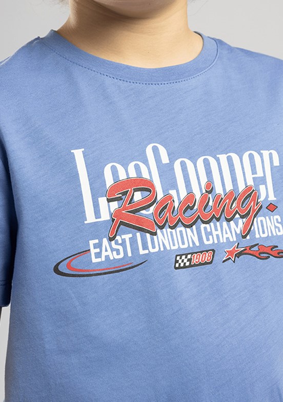 LEE COOPER Racing - 262 LCB 242008 Erkek Çocuk Mavi O Yaka T-Shirt