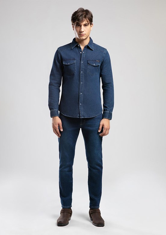 LEE COOPER Jack - 252 LCM 121085 Erkek Mavi Yüksek Bel Jean Pantolon