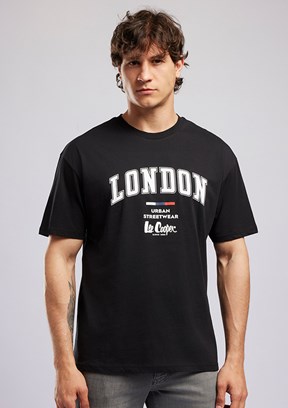 LEE COOPER Cliff - 262 LCM 242021 Erkek Siyah O Yaka T-Shirt