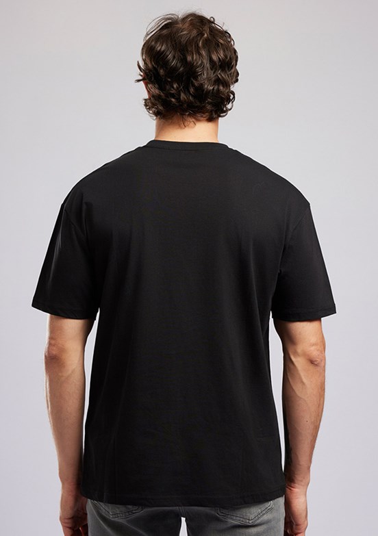 LEE COOPER Cliff - 262 LCM 242021 Erkek Siyah O Yaka T-Shirt