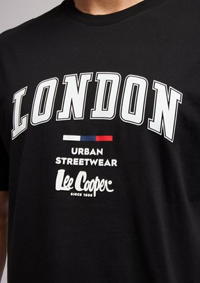 LEE COOPER Cliff - 262 LCM 242021 Erkek Siyah O Yaka T-Shirt