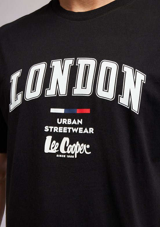 LEE COOPER Cliff - 262 LCM 242021 Erkek Siyah O Yaka T-Shirt