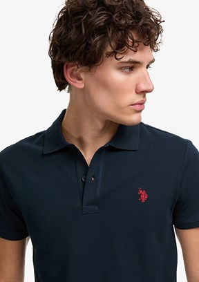US POLO ASSN - Erkek Lacivert Polo Yaka T-Shirt