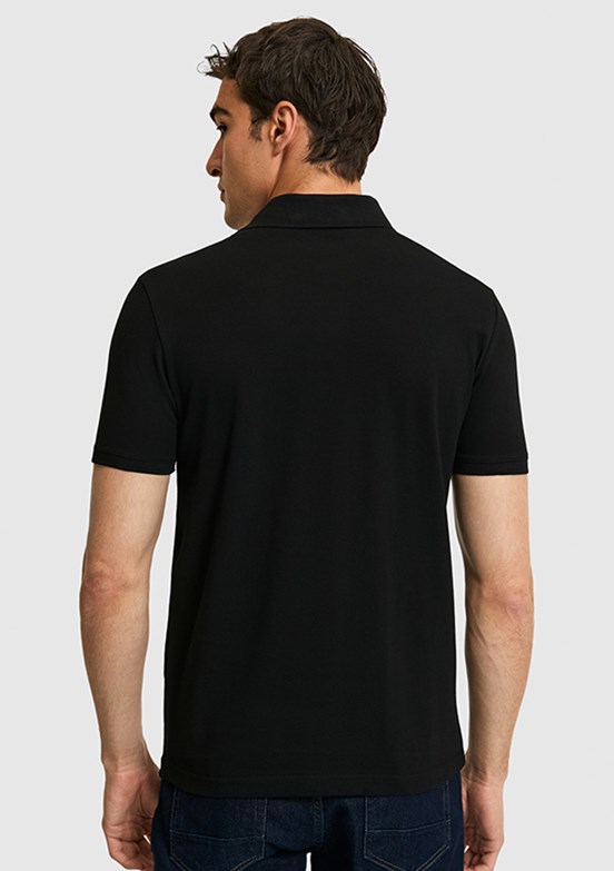 US POLO ASSN - Erkek Siyah Polo Yaka T-Shirt