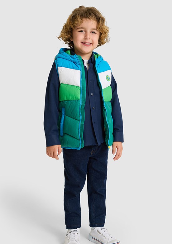 US POLO ASSN - Erkek Çocuk Yeşil Basic Yelek
