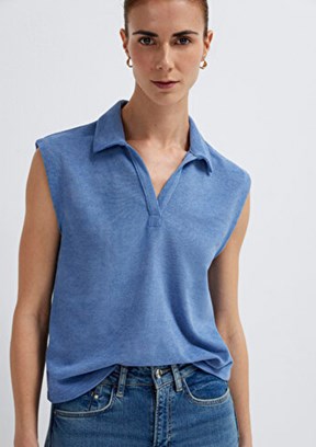 MAVİ M 1613952-70853 Kadın Çok Renkli Polo Yaka T-Shirt