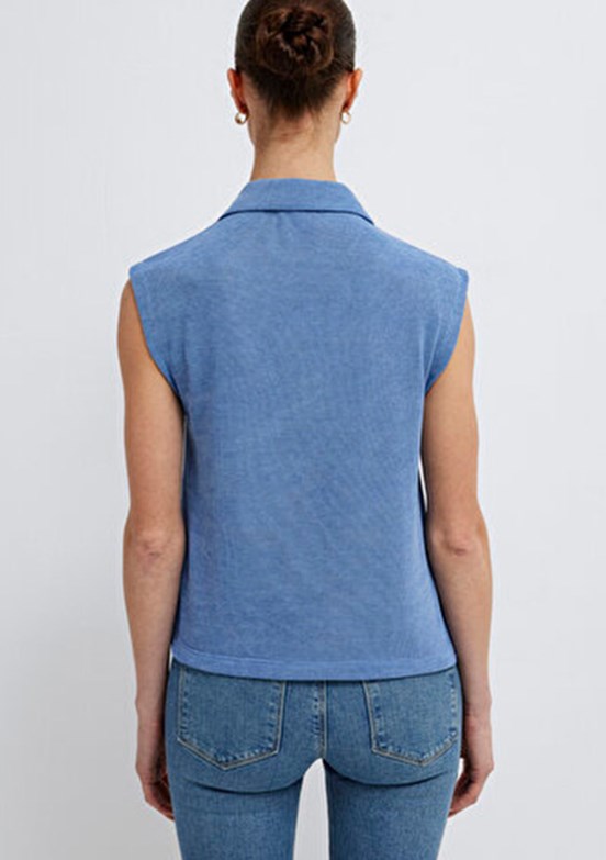 MAVİ M 1613952-70853 Kadın Çok Renkli Polo Yaka T-Shirt