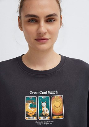 MAVİ - M1613907-70087 Kadın Siyah Baskılı T-Shirt
