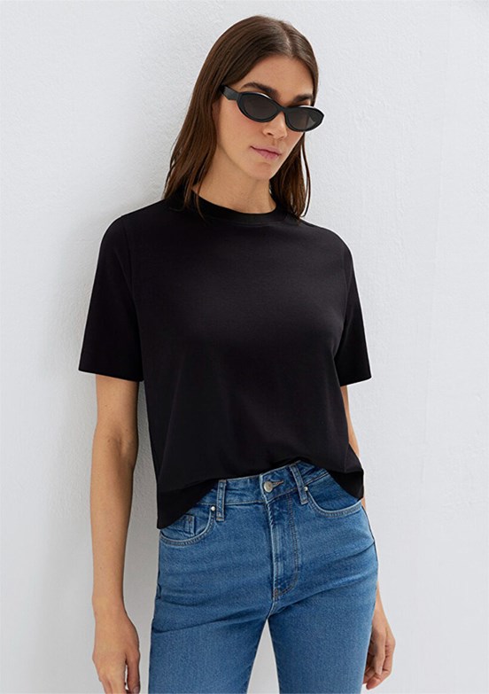 MAVİ - M1614218-900 Kadın Siyah Basic T-Shirt