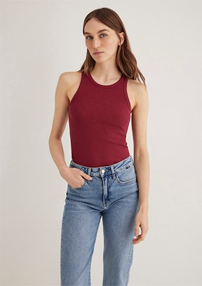 MAVİ - M1612462-70430 Kadın Bordo Basic T-Shirt