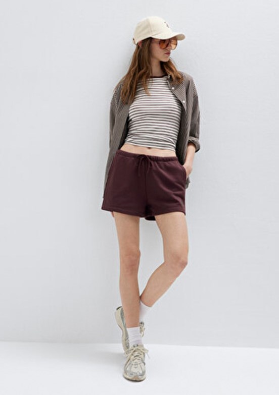 MAVİ M1410260-70223 Kadın Kahverengi Örme Şort