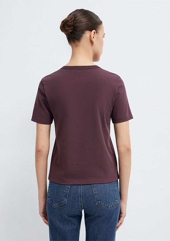 MAVİ - M1614067-70223 Kadın Kahverengi Basic T-Shirt