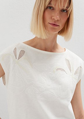 MAVİ M1613946-70057 Kadın Beyaz Kısa Kol T-Shirt