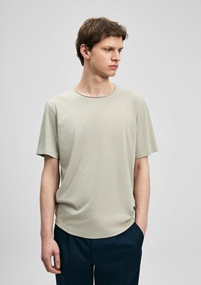 LUFİAN Junya - 111020312 Erkek Bej Baskılı T-Shirt