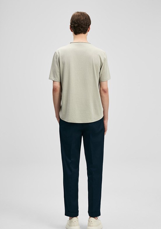 LUFİAN Junya - 111020312 Erkek Bej Baskılı T-Shirt