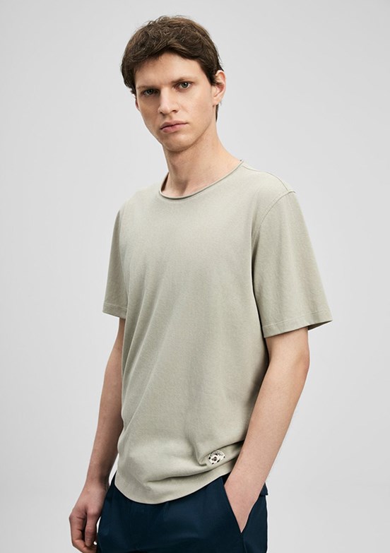 LUFİAN Junya - 111020312 Erkek Bej Baskılı T-Shirt
