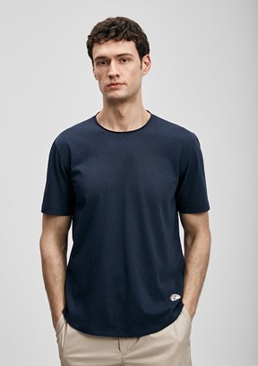 LUFİAN Junya - 111020312 Erkek Lacivert Baskılı T-Shirt