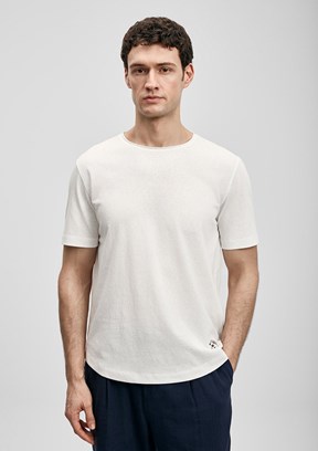 LUFİAN Junya - 111020312 Erkek Beyaz Baskılı T-Shirt