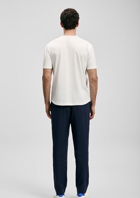 LUFİAN Junya - 111020312 Erkek Beyaz Baskılı T-Shirt