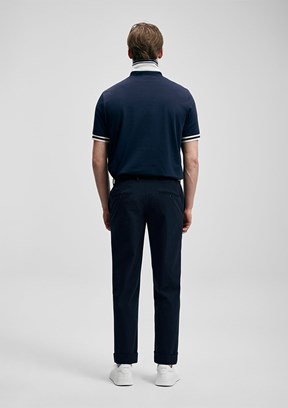 LUFİAN Cole - 111040237 Erkek Lacivert Polo Yaka T-Shirt