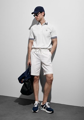 LUFİAN Cole - 111040237 Erkek Beyaz Polo Yaka T-Shirt