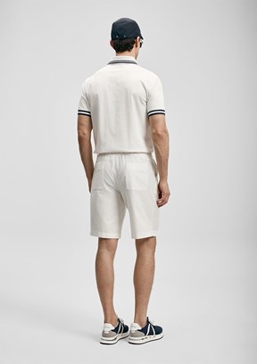LUFİAN Cole - 111040237 Erkek Beyaz Polo Yaka T-Shirt
