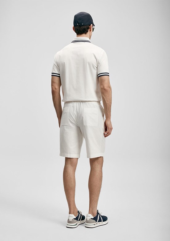 LUFİAN Cole - 111040237 Erkek Beyaz Polo Yaka T-Shirt