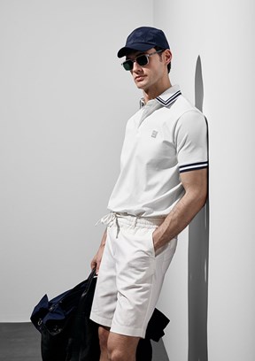 LUFİAN Cole - 111040237 Erkek Beyaz Polo Yaka T-Shirt