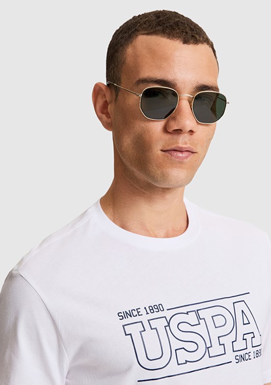 US POLO ASSN - Erkek Beyaz Kısa Kol T-Shirt
