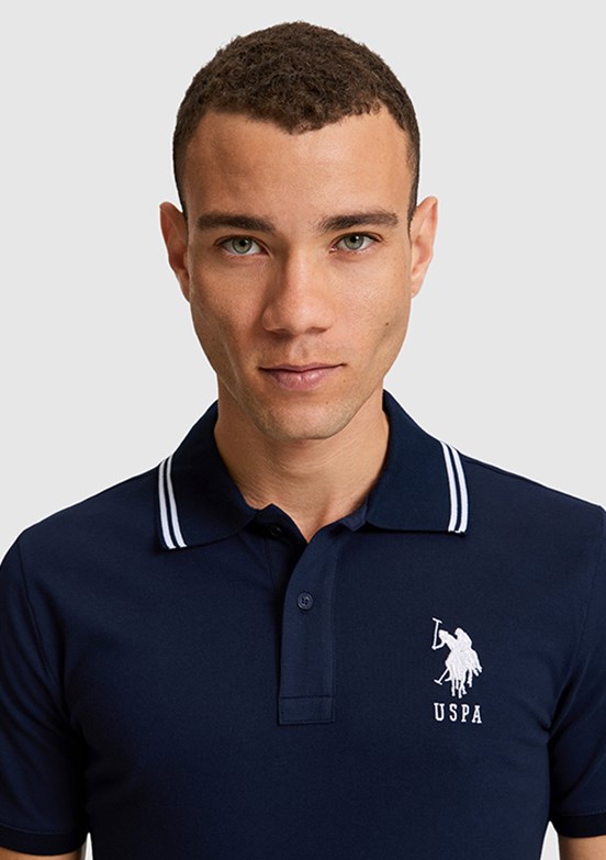 US POLO ASSN - Erkek Lacivert Polo Yaka T-Shirt