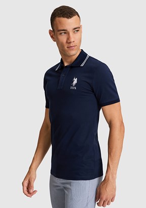 US POLO ASSN - Erkek Lacivert Polo Yaka T-Shirt