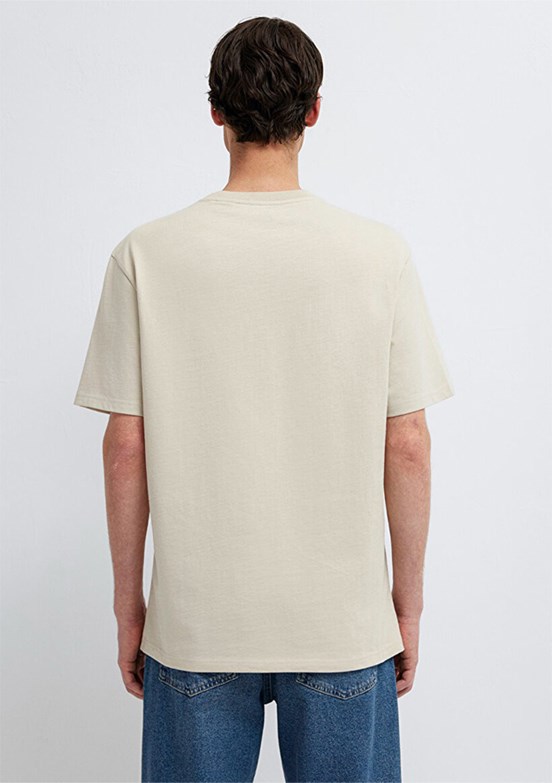 MAVİ - M0613209-70144 Erkek Bej Baskılı T-Shirt