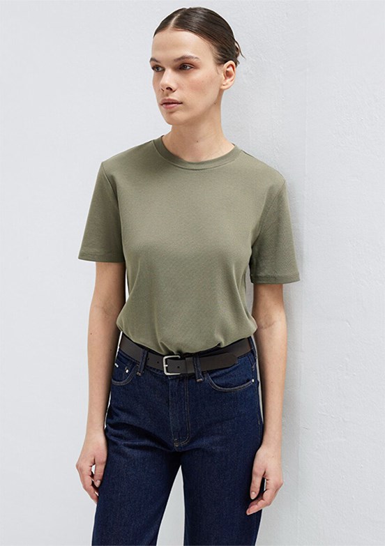 MAVİ - M1612916-86961 Kadın Yeşil Basic T-Shirt