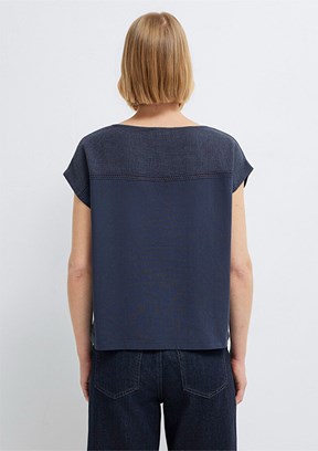 MAVİ - M1613969-89101 Kadın Lacivert Kısa Kol T-Shirt