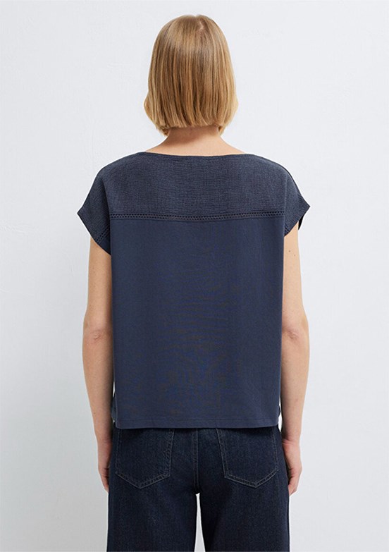 MAVİ - M1613969-89101 Kadın Lacivert Kısa Kol T-Shirt