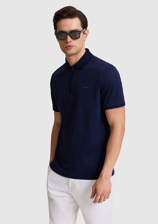 US POLO ASSN - Erkek Lacivert Polo Yaka T-Shirt