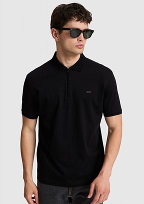 US POLO ASSN - Erkek Siyah Polo Yaka T-Shirt