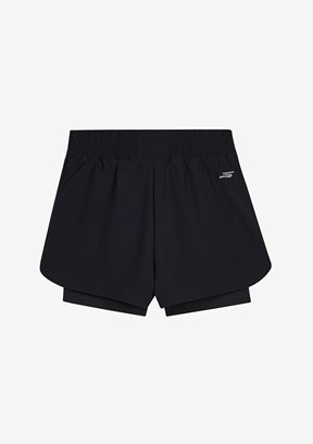 SKECHERS W Performance Coll. 4 Inch 2 İn 1 - S2610155-3817 Kadın Siyah Baskılı Şort