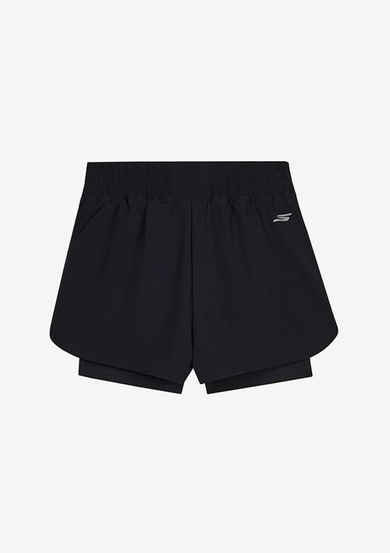 SKECHERS W Performance Coll. 4 Inch 2 İn 1 - S2610155-3817 Kadın Siyah Baskılı Şort