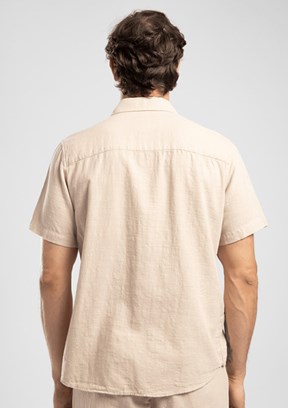 LEE COOPER Weost - 262 LCM 241013 Erkek Bej Kısa Kol Gömlek