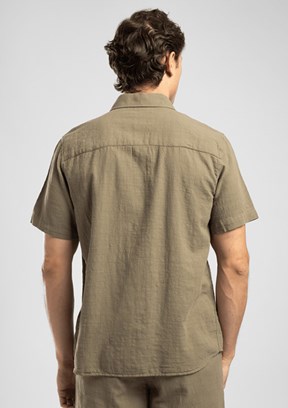 LEE COOPER Weost - 262 LCM 241013 Erkek Yeşil Kısa Kol Gömlek