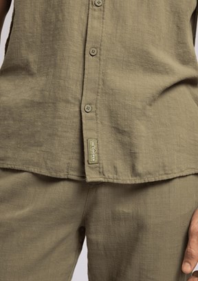 LEE COOPER Weost - 262 LCM 241013 Erkek Yeşil Kısa Kol Gömlek