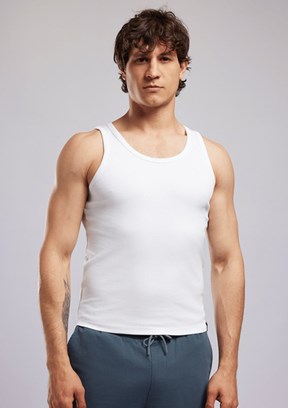 LEE COOPER Ray - 262 LCM 243005 Erkek Beyaz Atlet T-Shirt